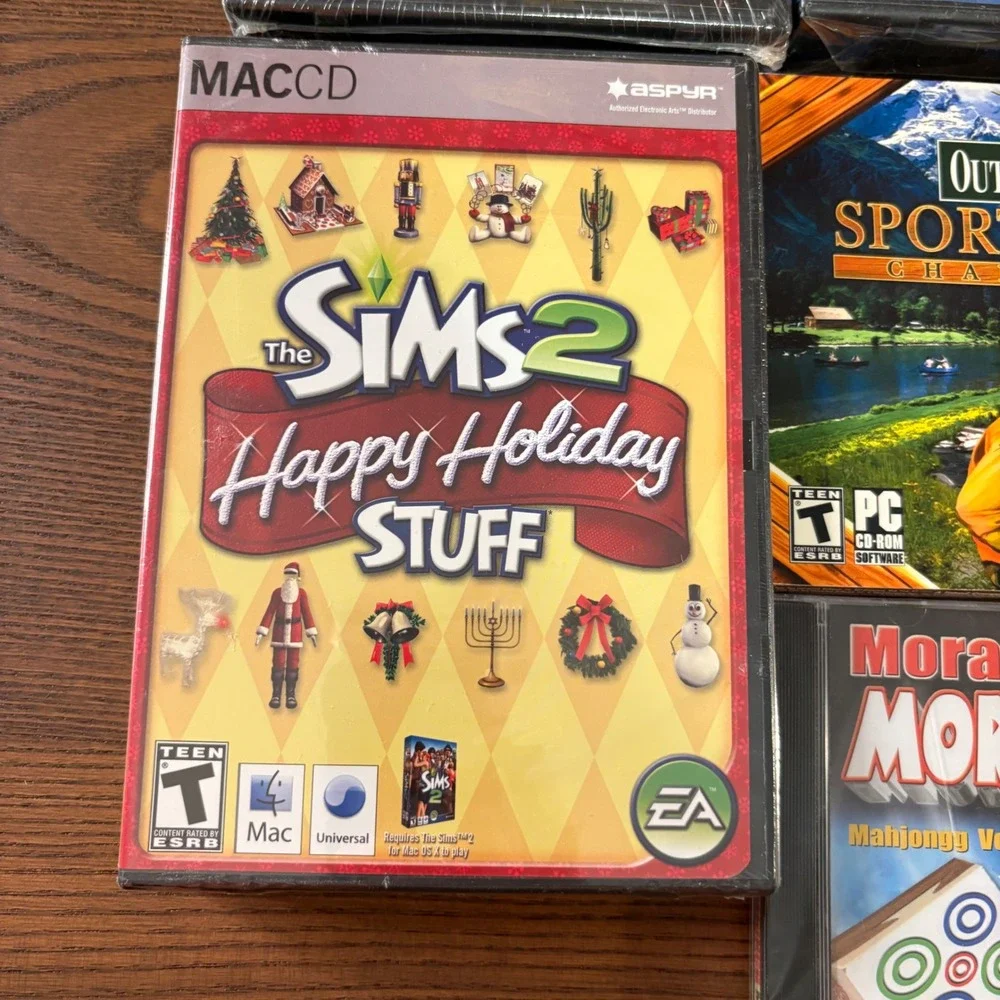 Lot of 9 PC Mac Games Sims 2 Pets Civilization IV Virtual Pool 360‎ Paris CD-ROM